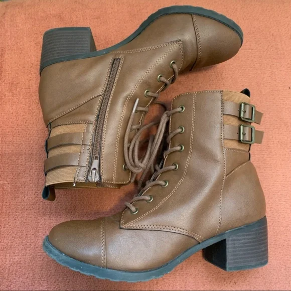 Brash | Brown Riot Combat Boots - Picture 3 of 9